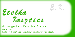 etelka kasztics business card